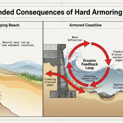 Hard Armoring vs Living Shorelines: What the Evidence Shows